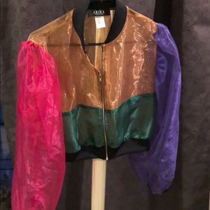 Akira colorful mesh jacket